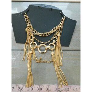 Guess Gold tone Multi Strand Boho Adjustable Necklace NWT $44
